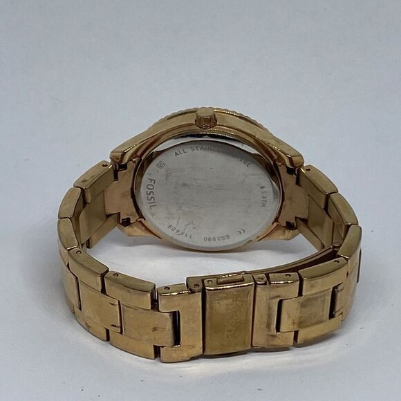 Fossil Stella ES3590 Women's Gold Stainless Steel Analog Dial Quartz Watch LB284 - Picture 10 of 12